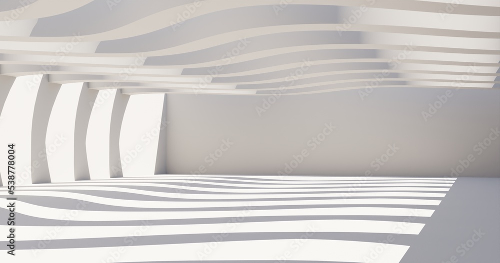 3d illustration interior architecture Inspired by the underwater sea. 3d illustration interior architecture Inspired by the underwater sea.