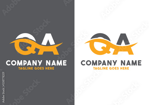 Letter QA logo design vector template, QA logo