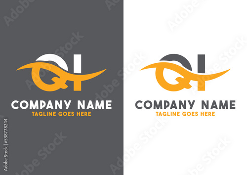 Letter QI logo design vector template, QI logo