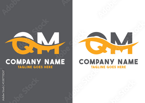 Letter QM logo design vector template, QM logo photo