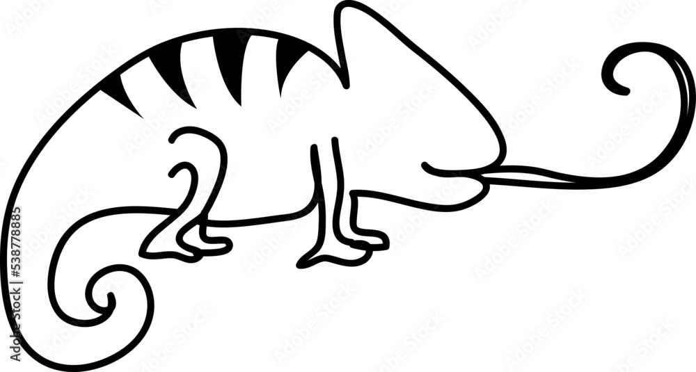 Chameleon Cartoon Character. Cute Animal Mascot Icon Outline Style.eps Chameleon Cartoon Character. Cute Animal Mascot Icon Outline Style.eps