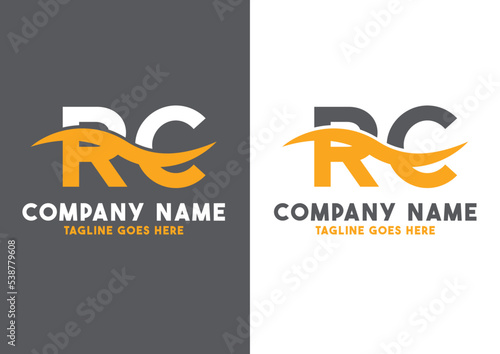 Letter RC logo design vector template, RC logo