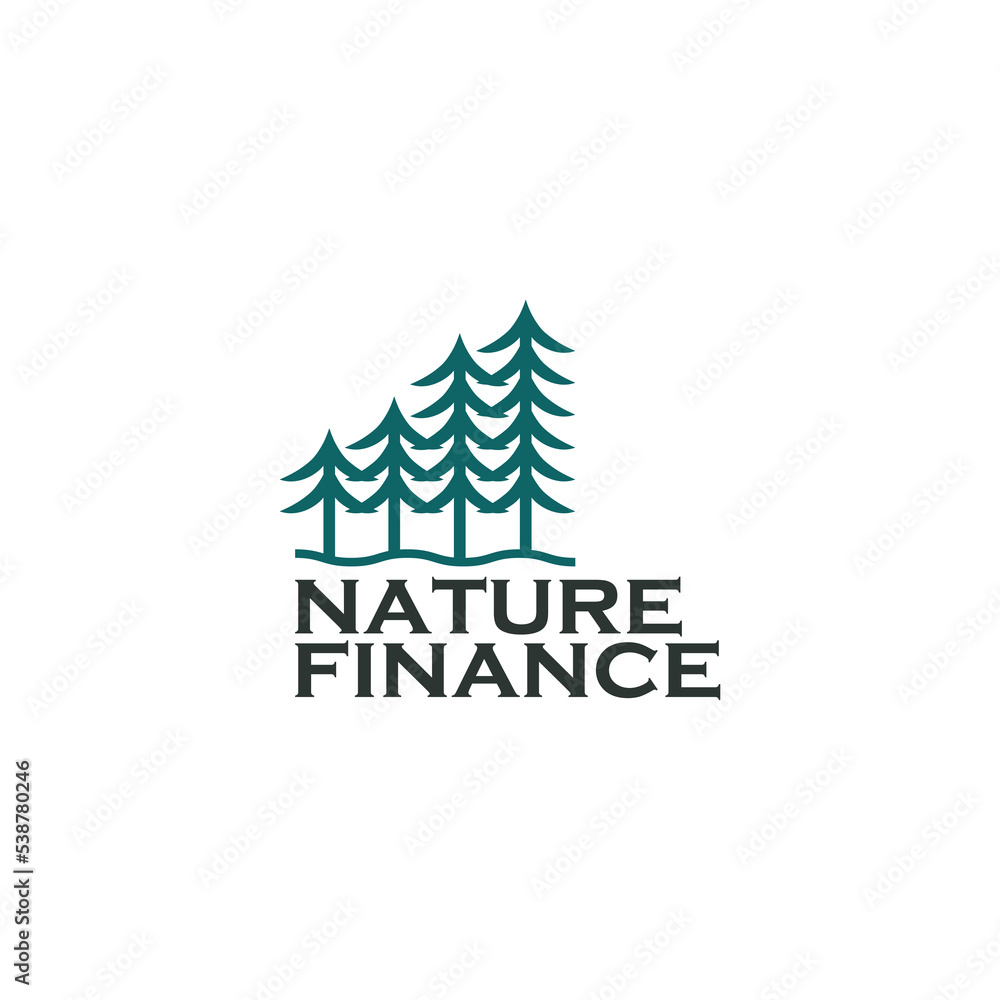 creative nature finance grow environmental financial logo business vector design template with simple, modern and elegant styles isolated on white background