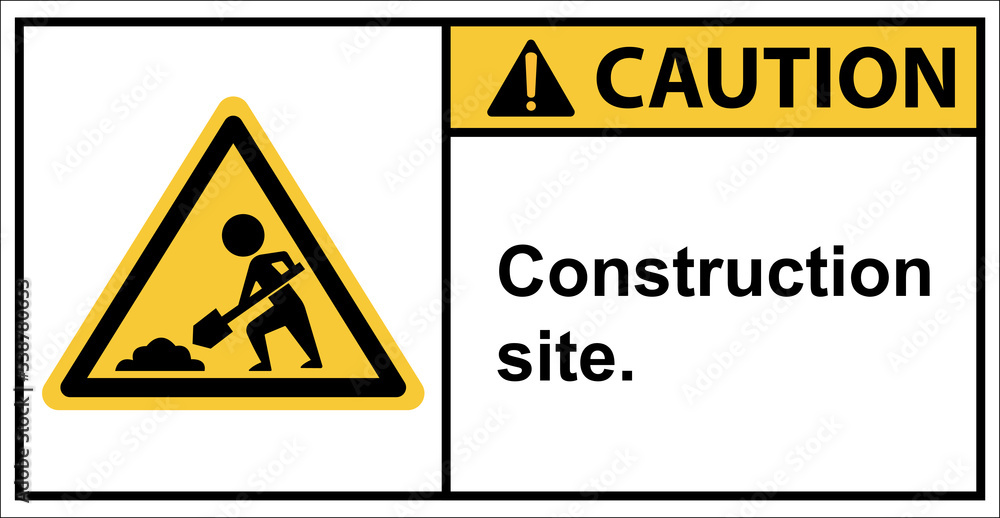 There is construction ahead. construction site.,Sign caution There is construction ahead. construction site.,Sign caution