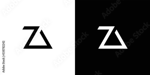 Cool and modern ZA logo design photo