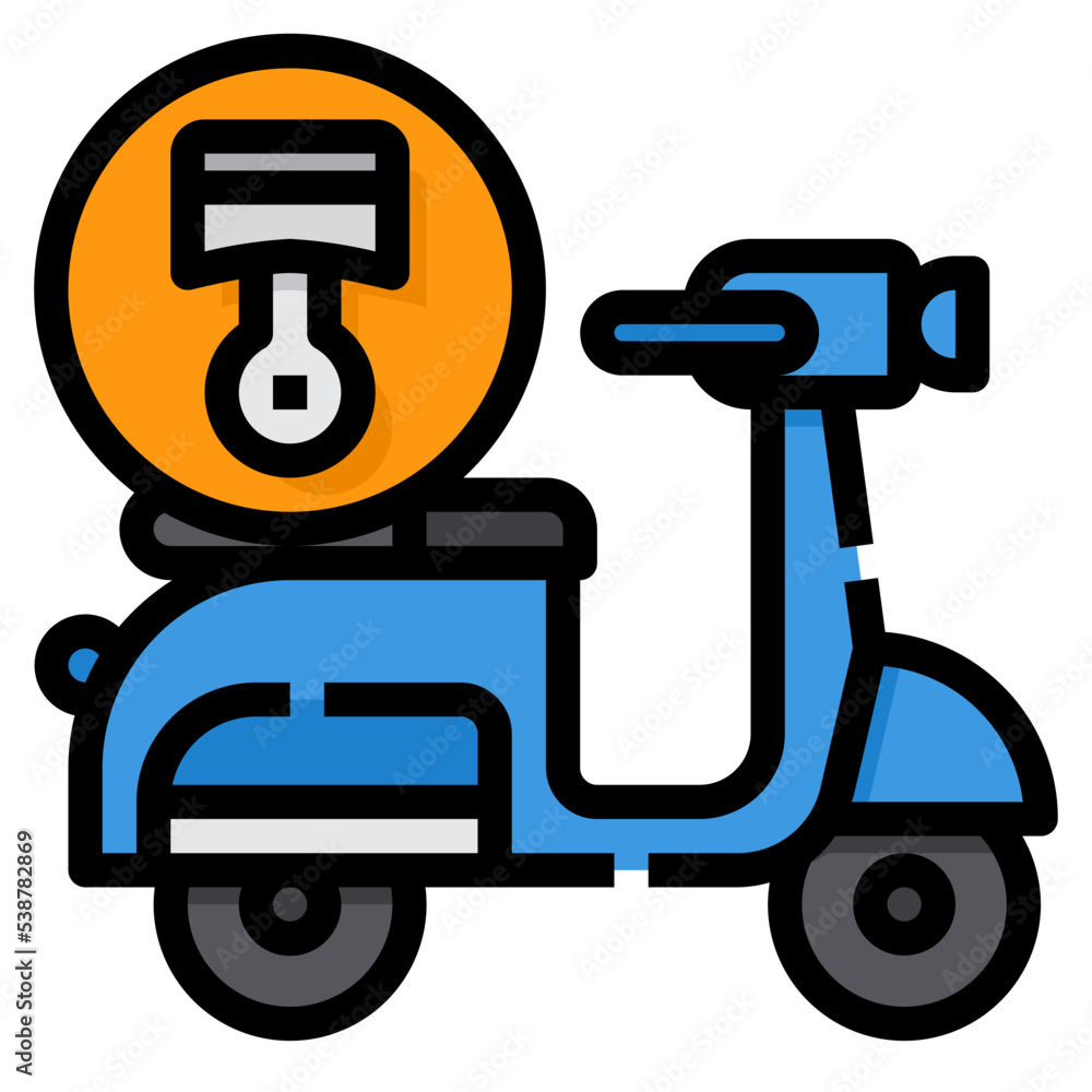 Piston filled outline icon Piston filled outline icon