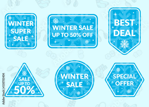 winter season discount sale element set