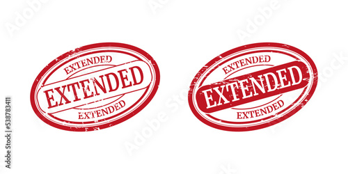 square grunge red extended stamp