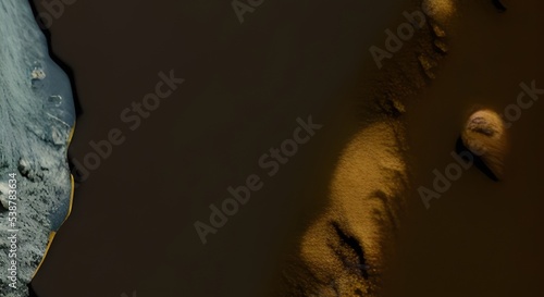 Cracked surface of dry ground. Liquid Art