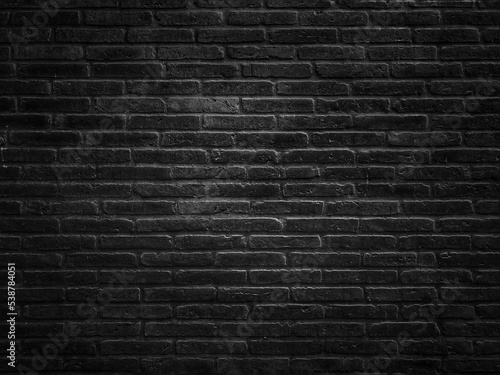 Fototapete Old vintage retro style dark bricks wall for abstract brick background and texture