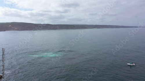 Drone Revealed Pedra da Agulha Rock At Arrifana Beach In Aljezur, Costa Vicentina, Algarve, Portugal. Aerial Pullback Shot