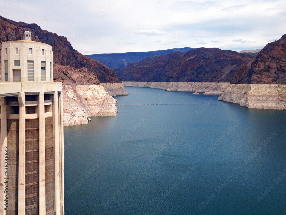 View from standing on the Hoover Dam, Nevada, United States