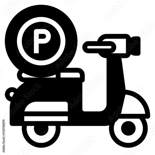 parking glyph icon