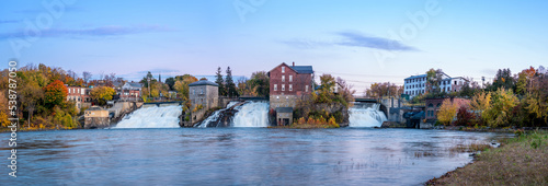 Waterfalls Vergennes at autumn in Vermont photo