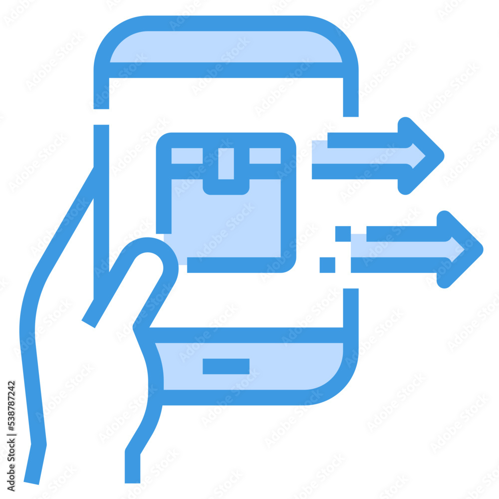 delivery blue outline icon delivery blue outline icon