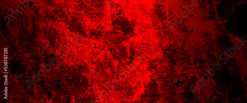 Scary red wall for background, Dark grunge textured red concrete wall background, red horror wall background, dark slate background toned classic red color, old textured background. 