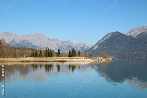 October Reflections On Abraham Lake  Nordegg  Alberta