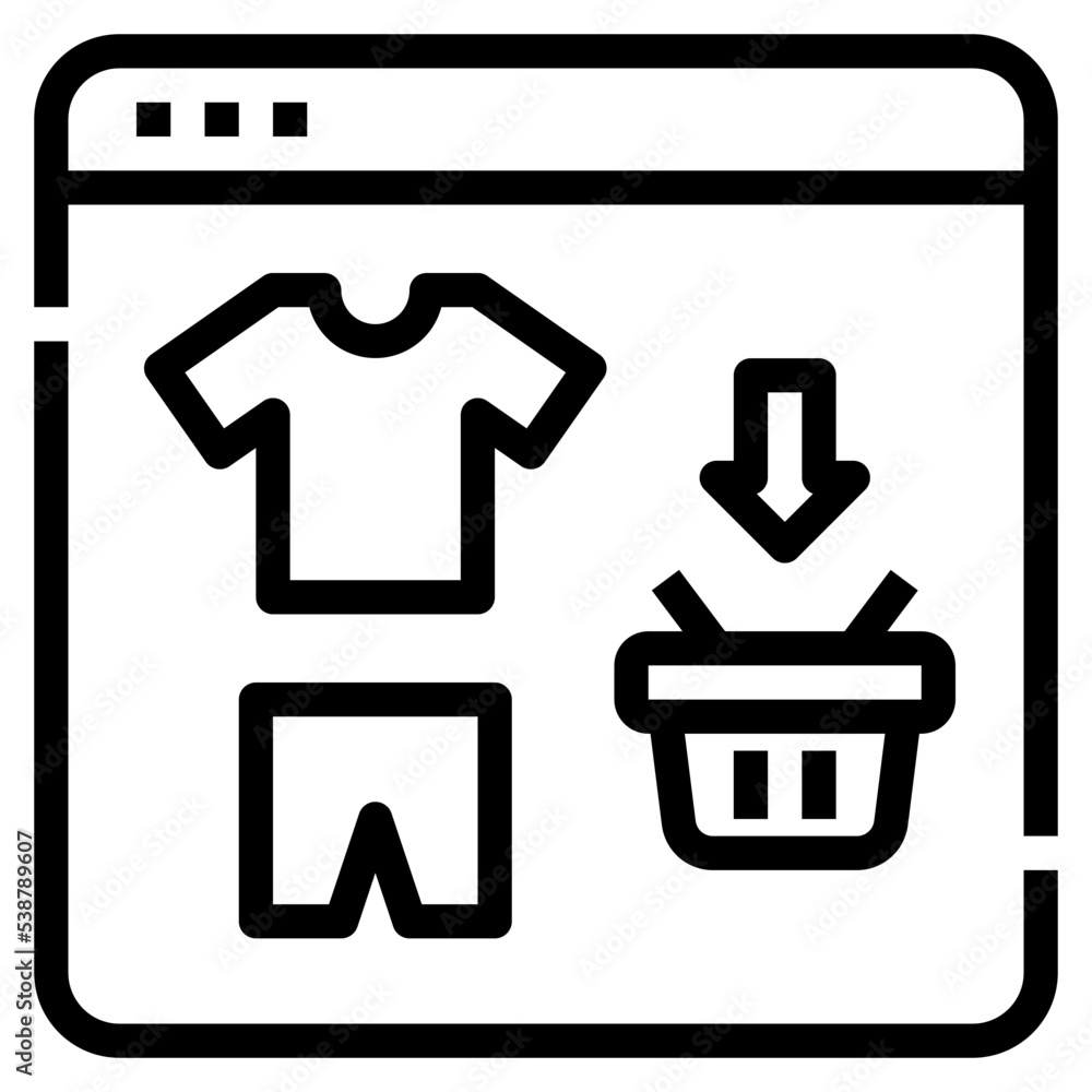 online shopping outline icon online shopping outline icon