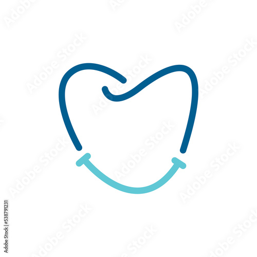 Dental smile logo design. Dental logo design