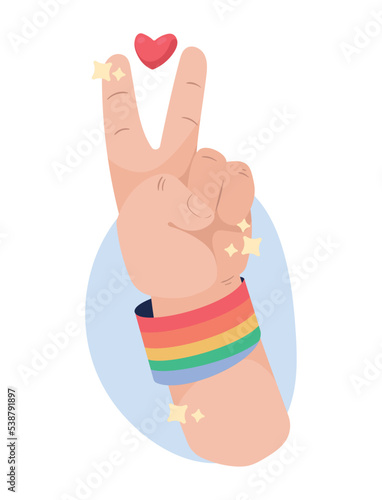 hand with LGBTIQ wristbands