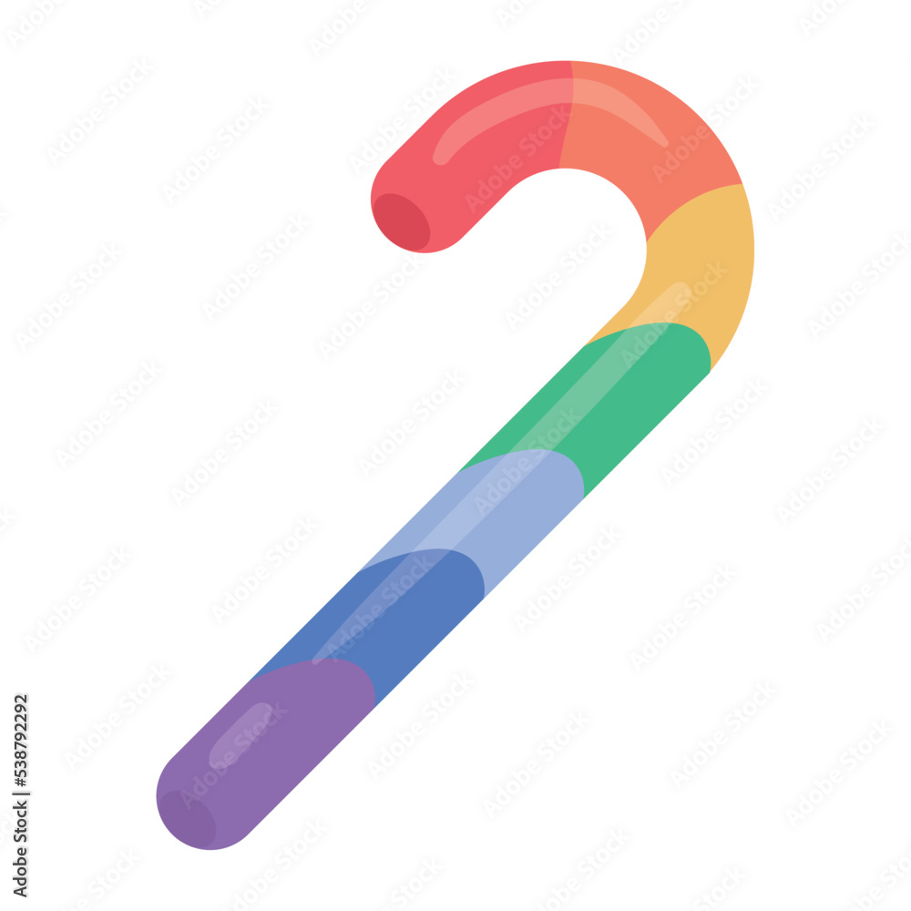 LGBTIQ flag in cane LGBTIQ flag in cane