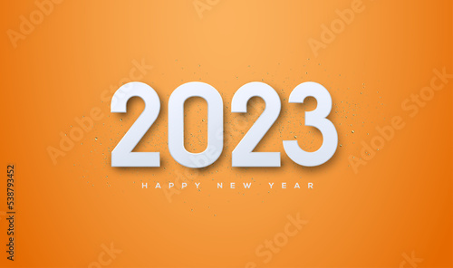 3d number 2023 for happy new year 2023 greetings.