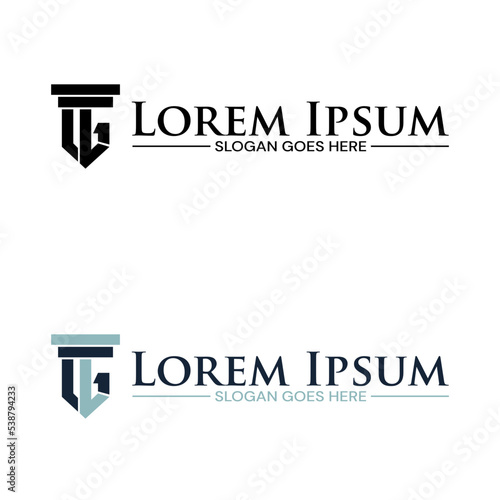 Letter TG GT logo vector, used for law firm logo