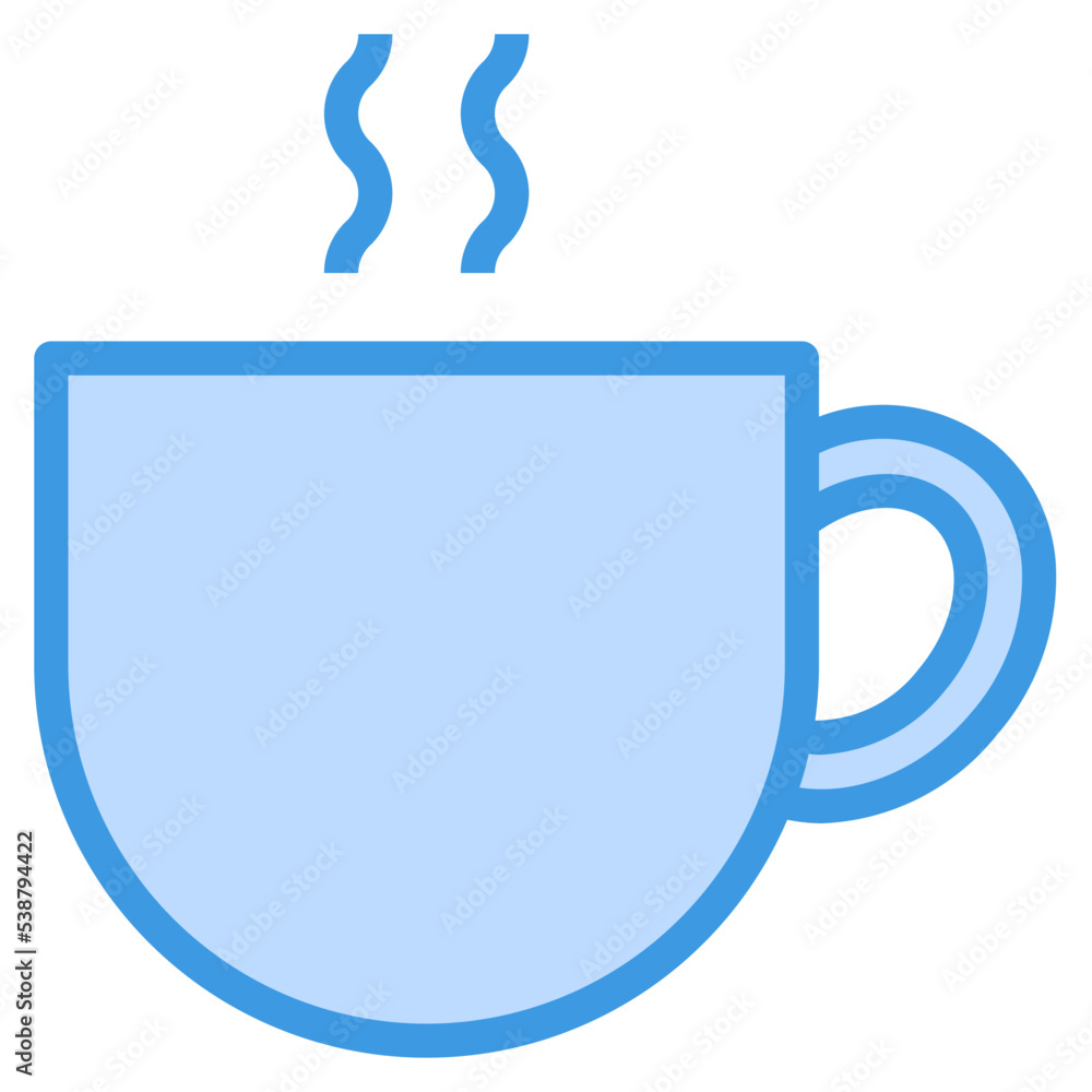 coffee cup blue outline icon coffee cup blue outline icon