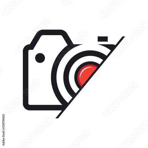 Camera icon vector logo design