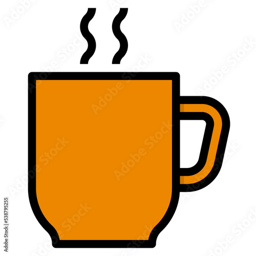 coffee cup filled outline icon