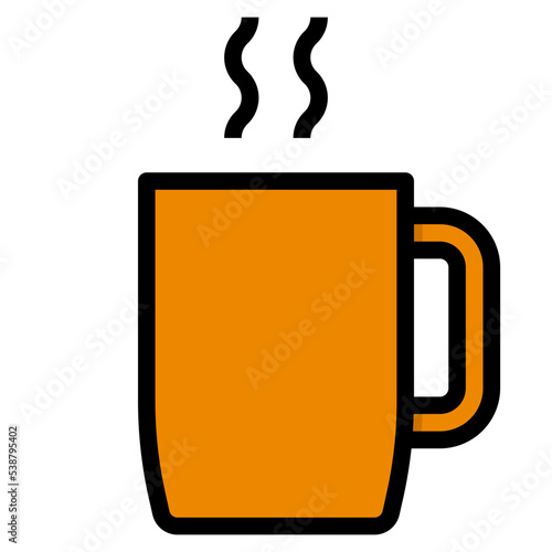 coffee cup filled outline icon