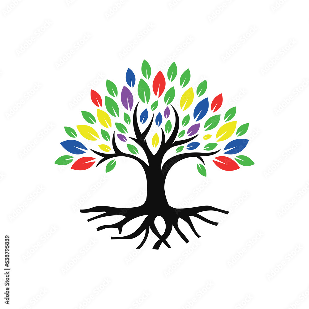 Tree logo design. Tree vector illustration