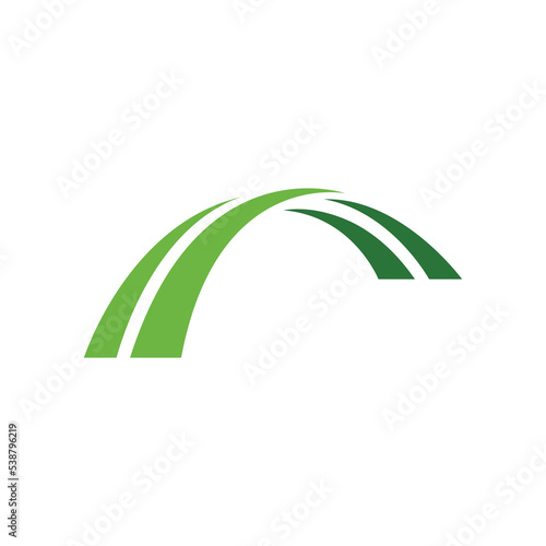 Bridge logo design. Abstract bridge logo design