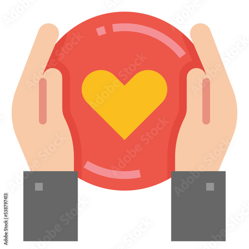 caring flat icon