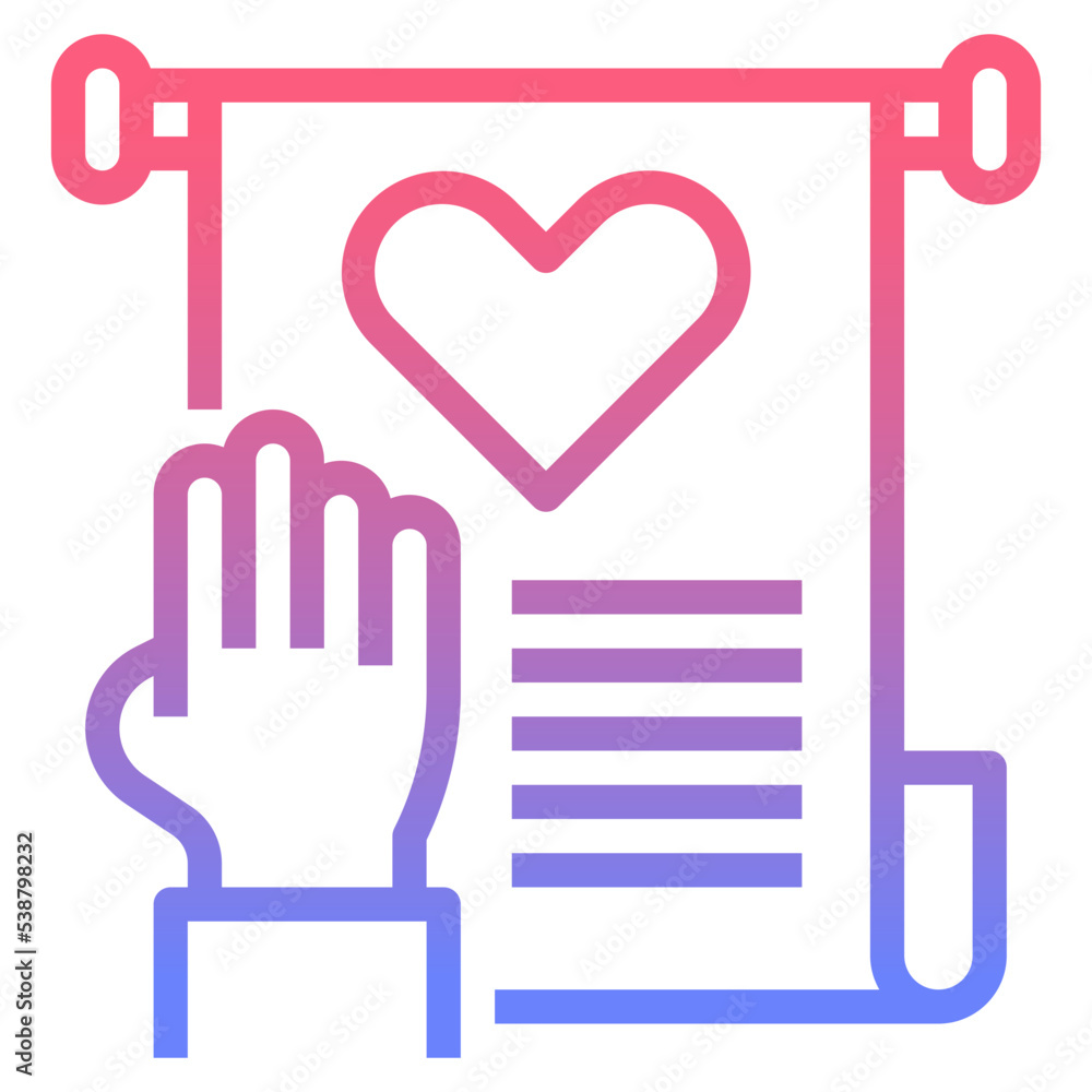 vows line gradient icon vows line gradient icon