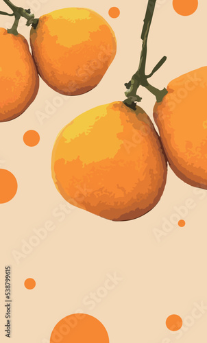 Poster Design of Fruit and Orange

