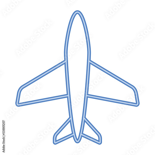 airplane transport neon light