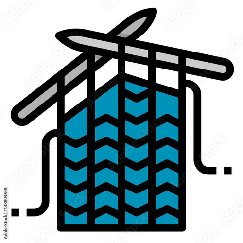 Knitting Filled Outline icon