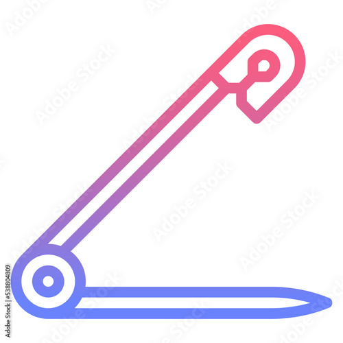 Brooch line gradient icon