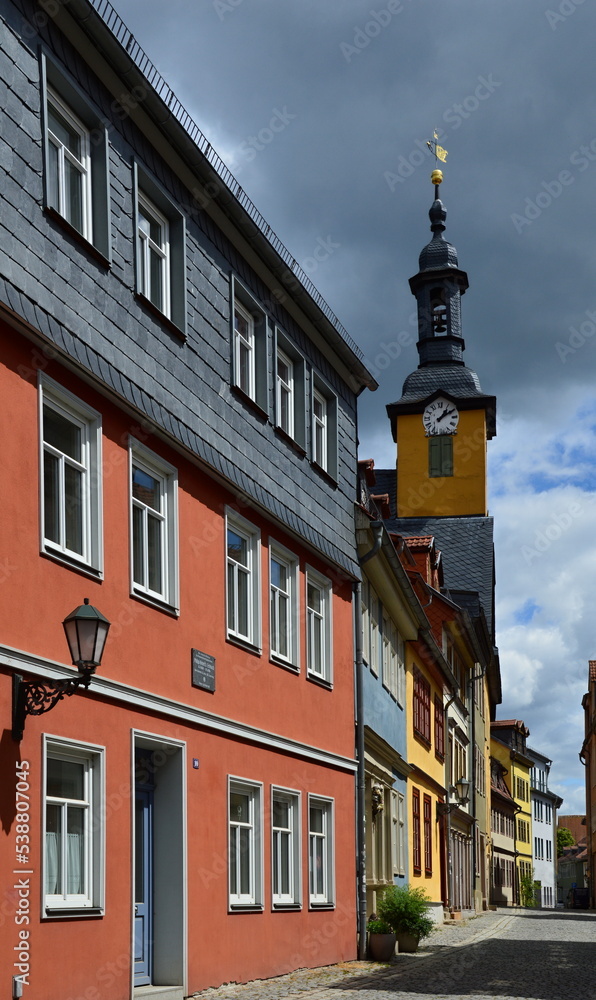 Fototapeta premium Historical Buildings in the Old Town of Rudolstadt, Thuringia