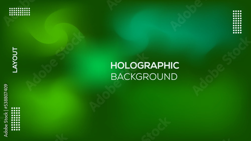 green holographic background blur vector 4k