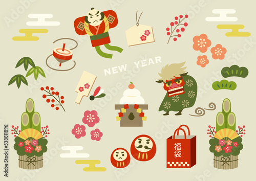 新年のイラストセット