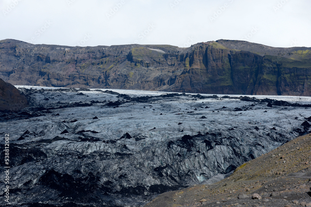 Obraz premium Glacier Solheimajökull near SKogar.