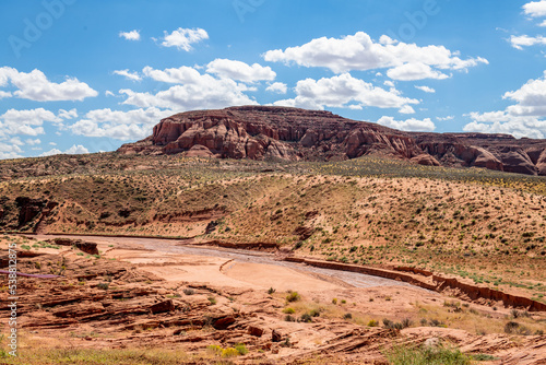 Desert landscape in Arizona near the Antelope Canyon, Navajo land