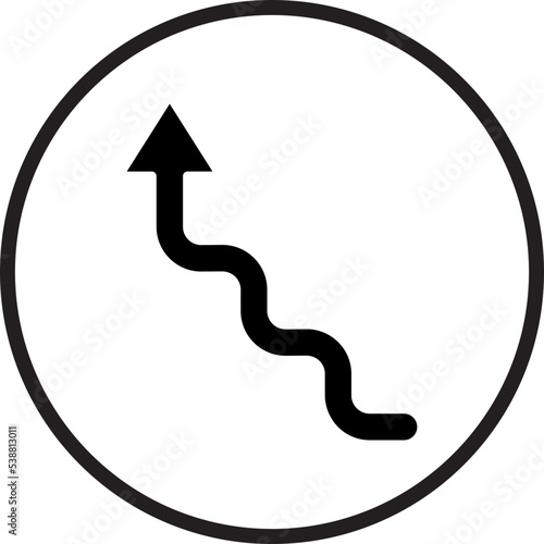 Zigzag Arrow Icon Style