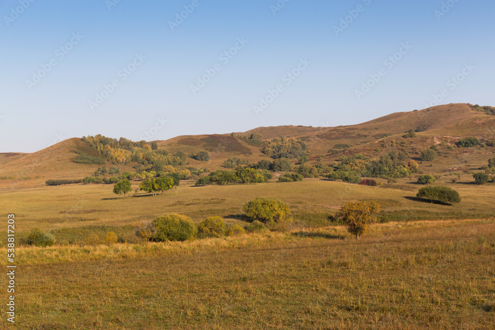 autumn grassland beautiful scenery in Inner Mongolia China