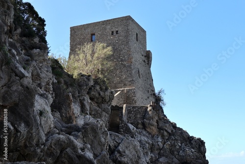 Praiano - Torre saracena di Torre Grado sulla scogliera di Vettica Maggiore photo
