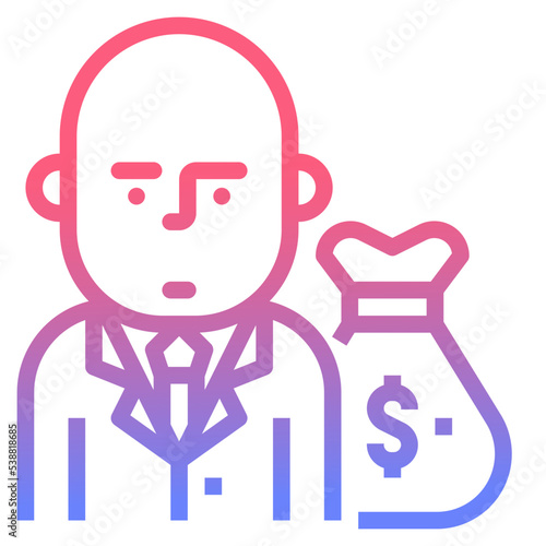investor line gradient icon