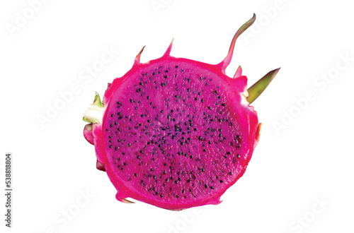 New Dragon Fruit isolated against white background