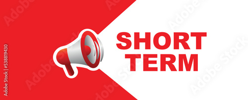 Short term on white background